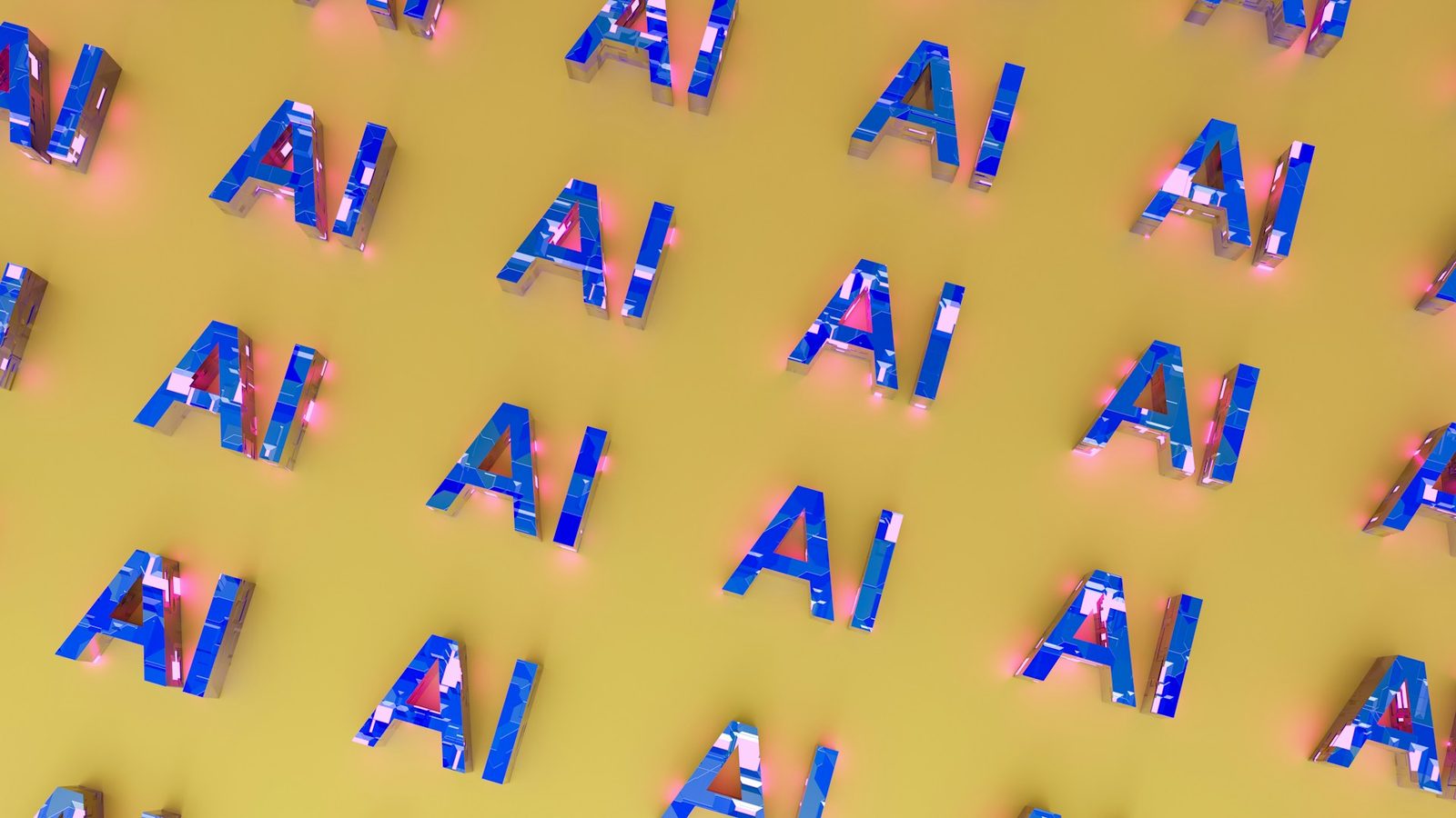 Fargerike 3D-bokstaver – futuristisk digital kunst